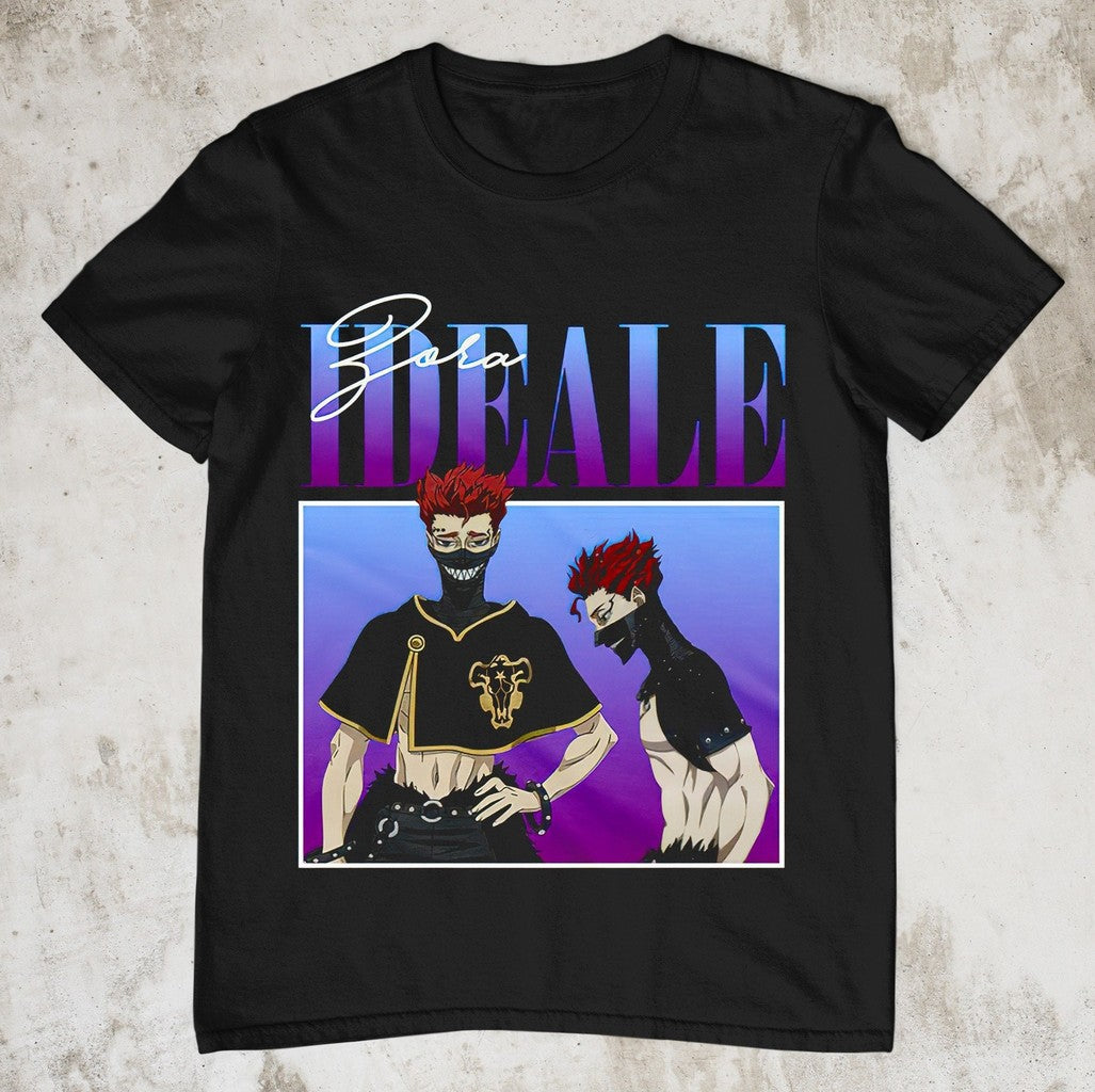 Black Clover Zora Ideale Homage Black Clover Black Bulls Squad Homage Bootleg 90s Vintage Unisex T-Shirt