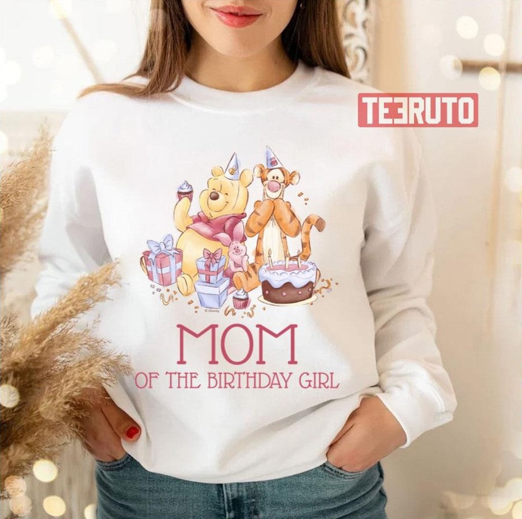 Pooh &amp; Friends Watercolor First Birthday Mom Unisex T-Shirt