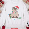 Siamese Cat Christmas Lights Unisex Sweatshirt
