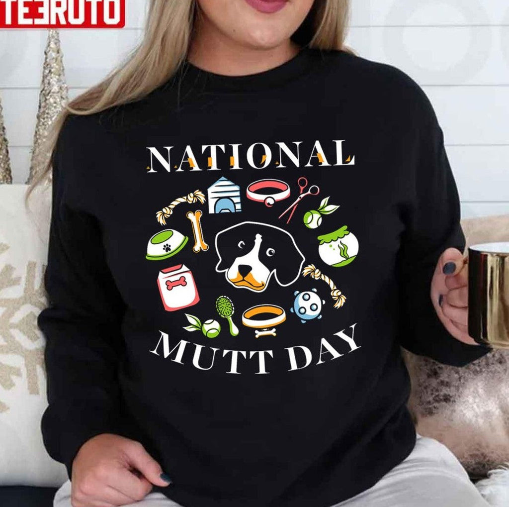 National Mutt Day Cute Dog National Rescue Dog Day Unisex T-Shirt