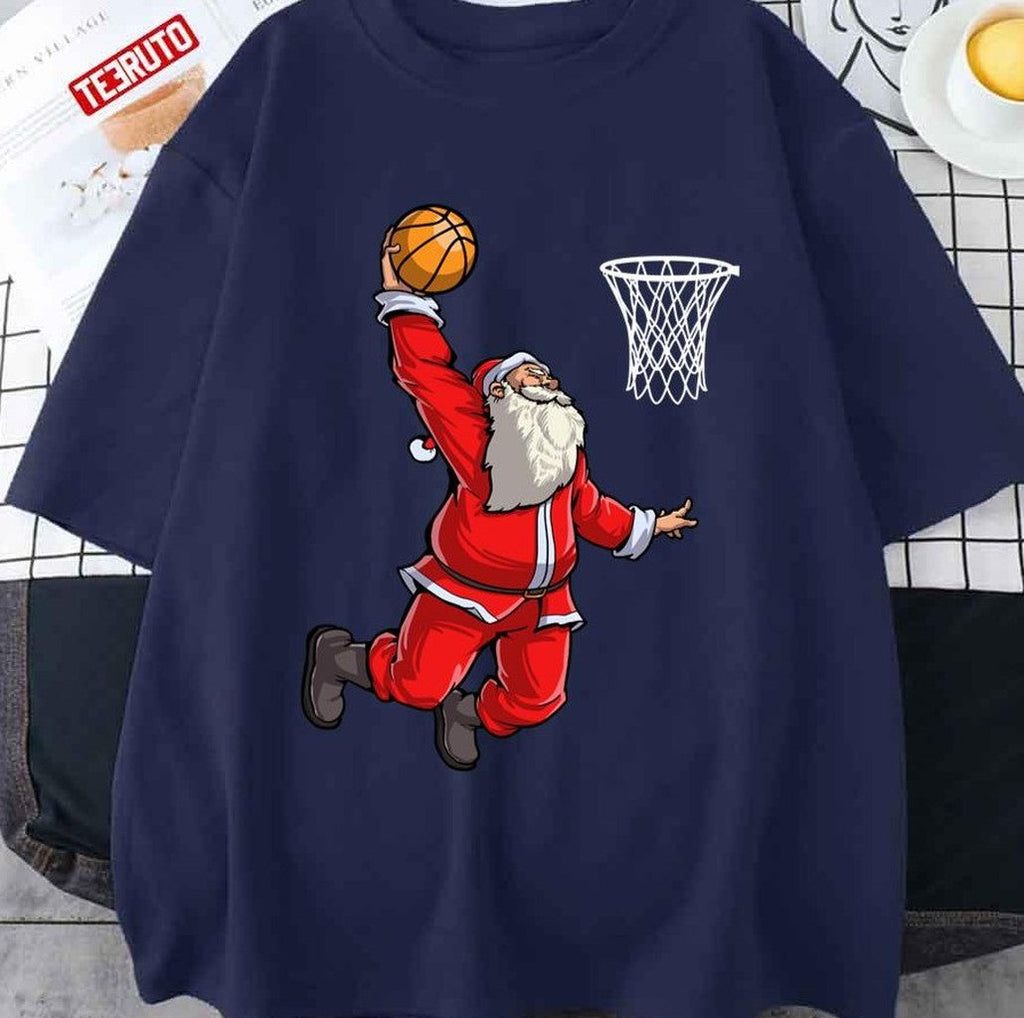 Basketball Santa Slam Dunk Christmas Xmas Ball Sport Unisex Sweatshirt