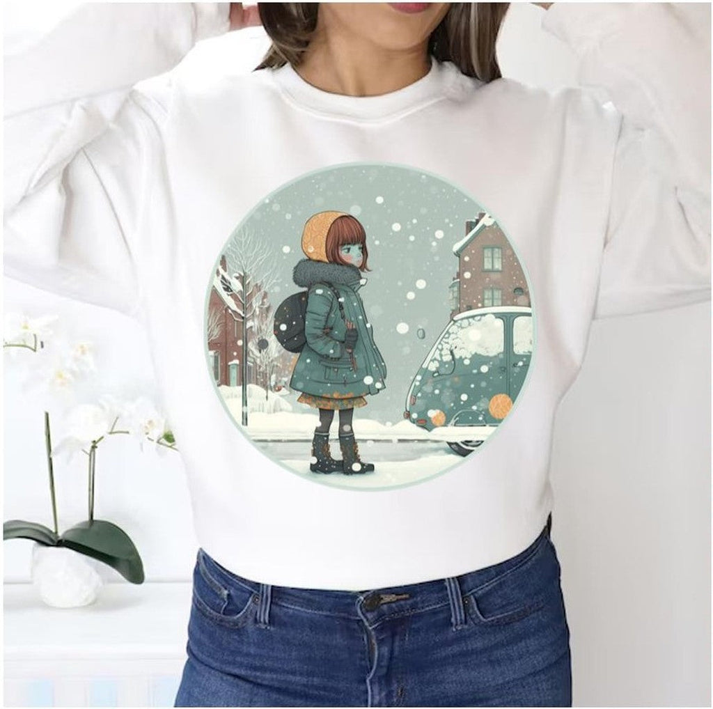 Snowy Day Enid Girl Unisex Sweatshirt