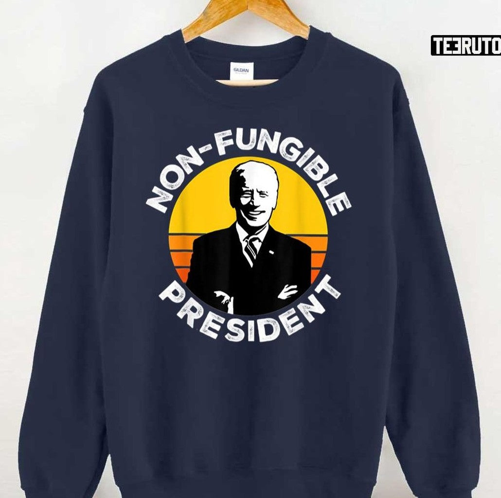 Nft Crypto Nonfungible President Joe Biden Vintage Unisex T-Shirt