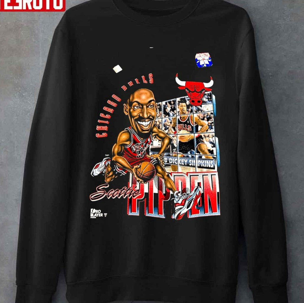 Scottie Pippen Funny Chibi Design Basketball Bulls Unisex Hoodie