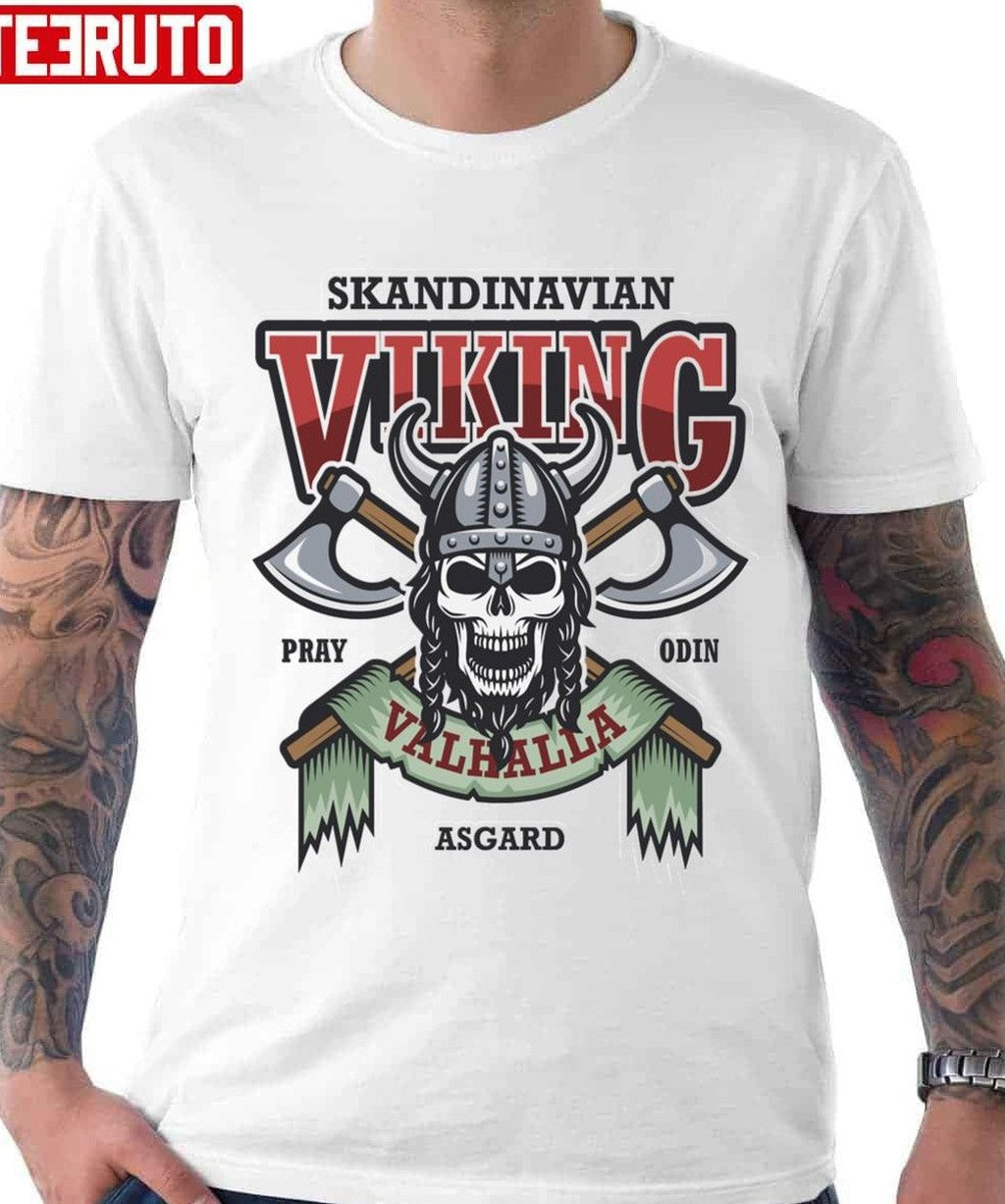 Skandinavian Viking Pray Odin Valhalla Ascard Vikings Unisex T-shirt
