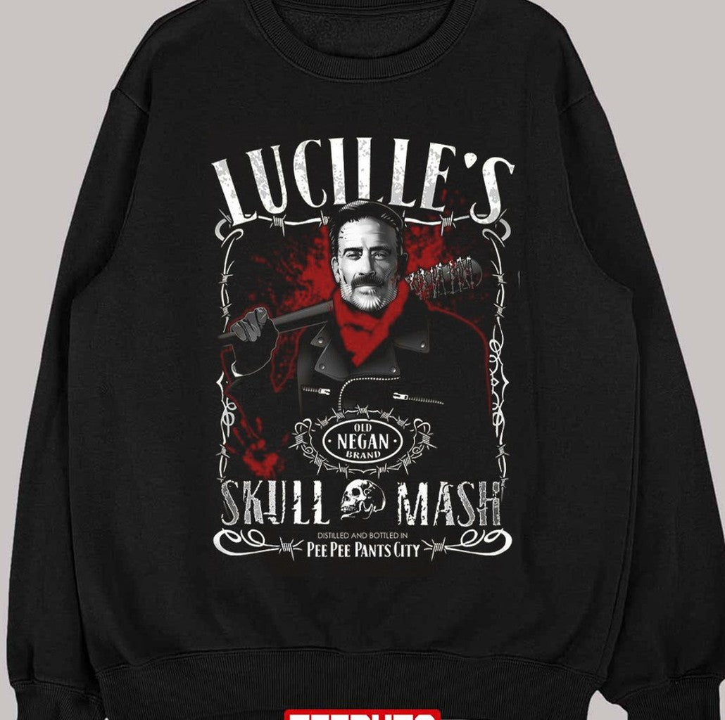 Skull Mash Negan The Walking Dead Character Unisex Sweatshirt