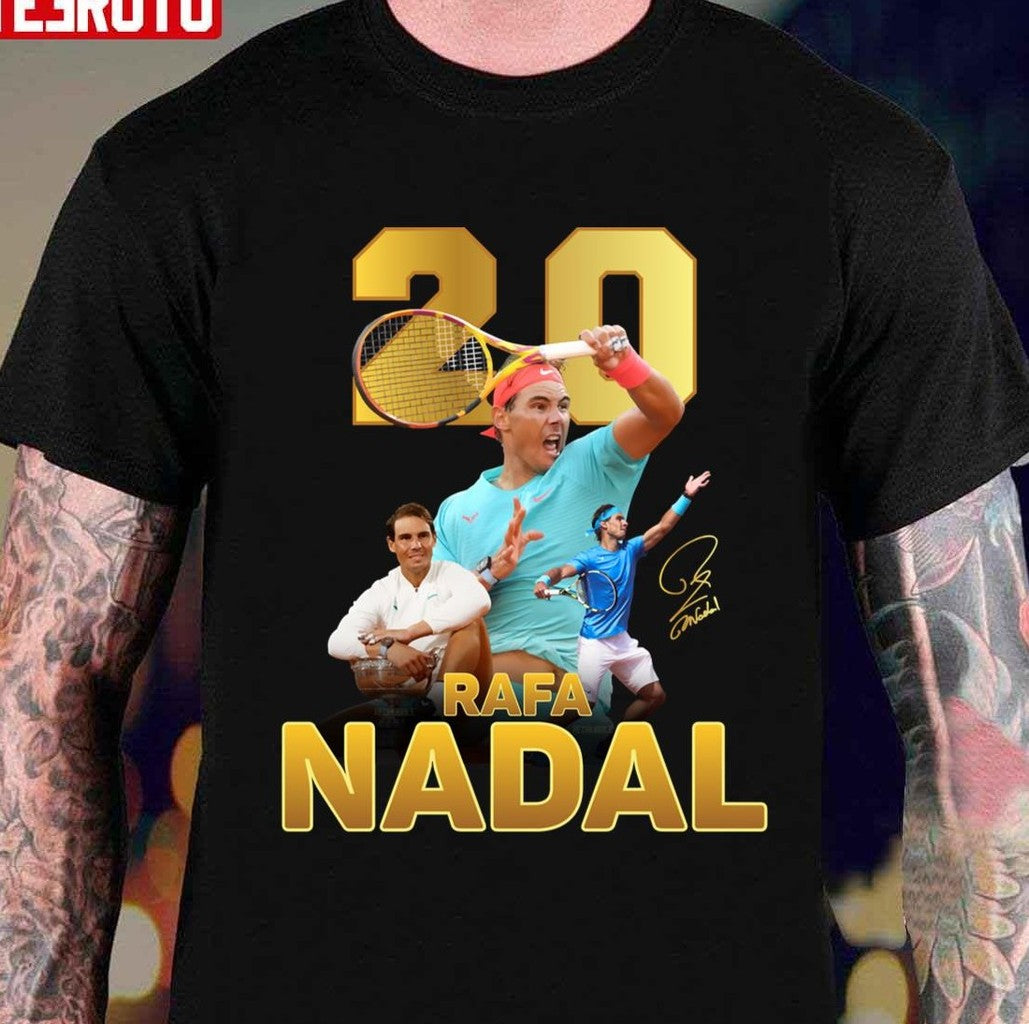 Retro Rafa Nadal 20 Grand Slam Champion Unisex T-shirt