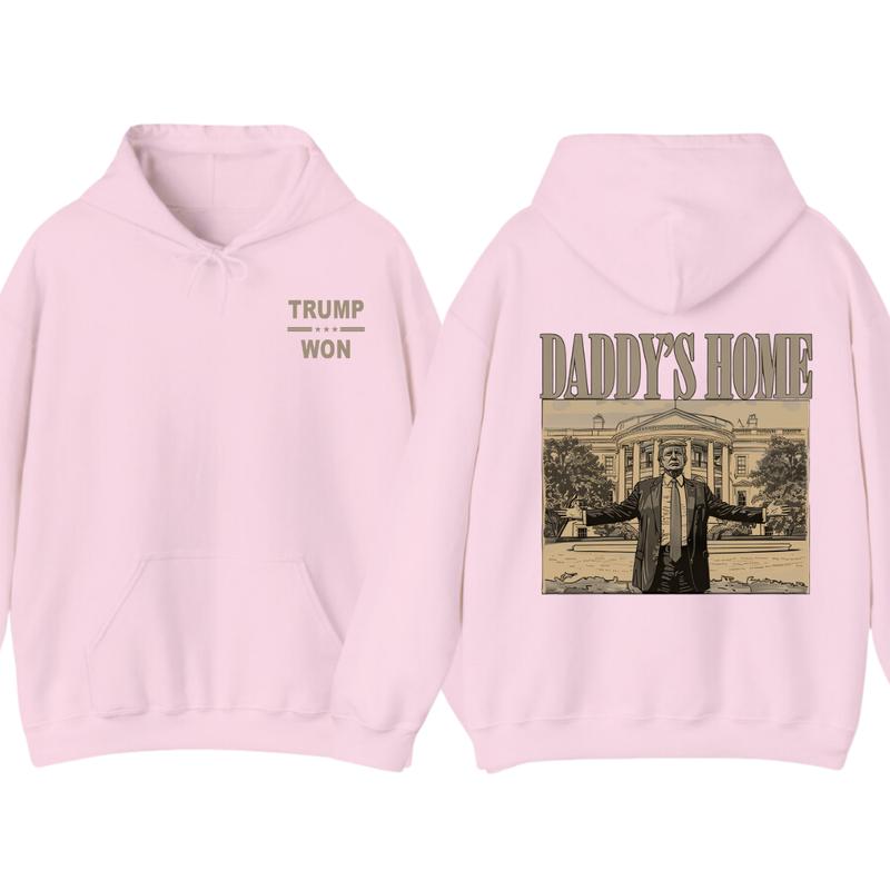 Trummp Daddy's Home 2024 Black Hoodie â€“ Bold Political Statement Design
