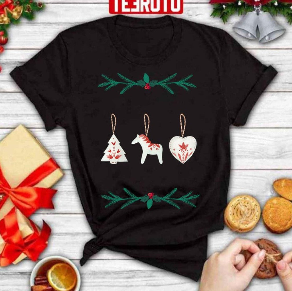Scandi Christmas Dala Horse Unisex Sweatshirt