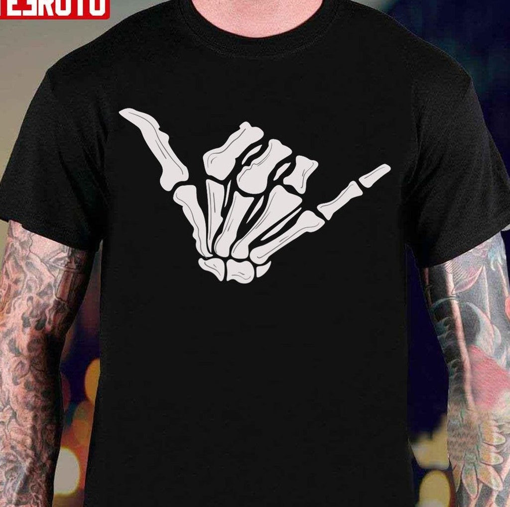Shaka Skull Hand Sign Halloween Unisex T-Shirt