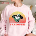Skadoosh Retro Circle Portrait Kung Fu Panda Unisex Sweatshirt