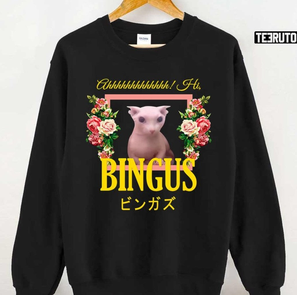 Bingus Floral Aesthetic Ahhhh Hi Unisex T-shirt