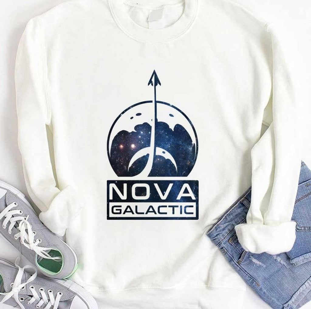 Nova Galactic Logo Clean Galaxy Starfield Unisex Hoodie