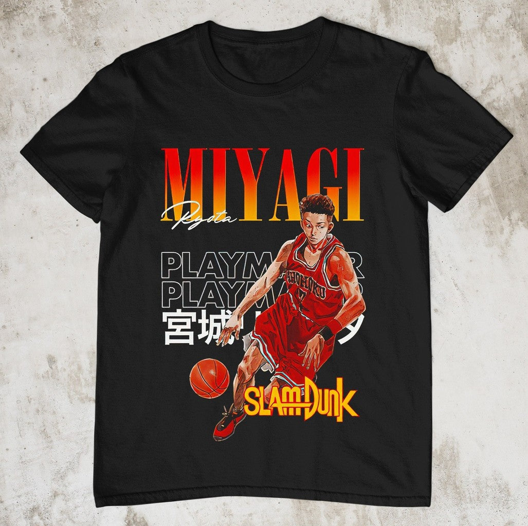 Ryota Miyagi Slam Dunk Slam Dunk Hanamichi Homage Anime Bootleg Slam Dunk Homage Vintage 90s Anime Unisex T-Shirt