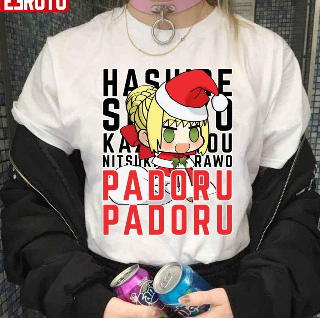 Saber Nero Christmas Padoru Padoru Unisex T-Shirt