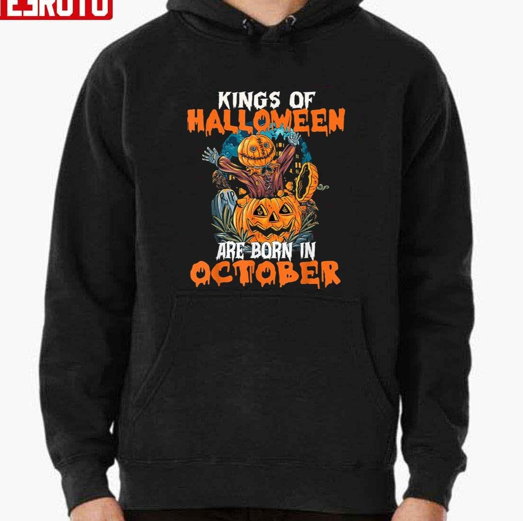Scary Pupkin Heads Kings Of Halloween Are Born In October Unisex T-shirt