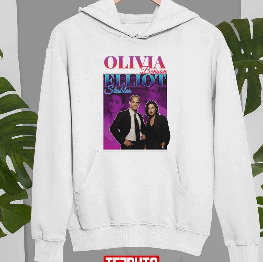 Olivia Benson &amp; Elliot Stabler 90s Inspired Vintage Homage Law &amp; Order Unisex Sweatshirt