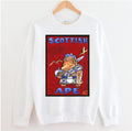 Scottish Ape On Red Unisex Sweatshirt
