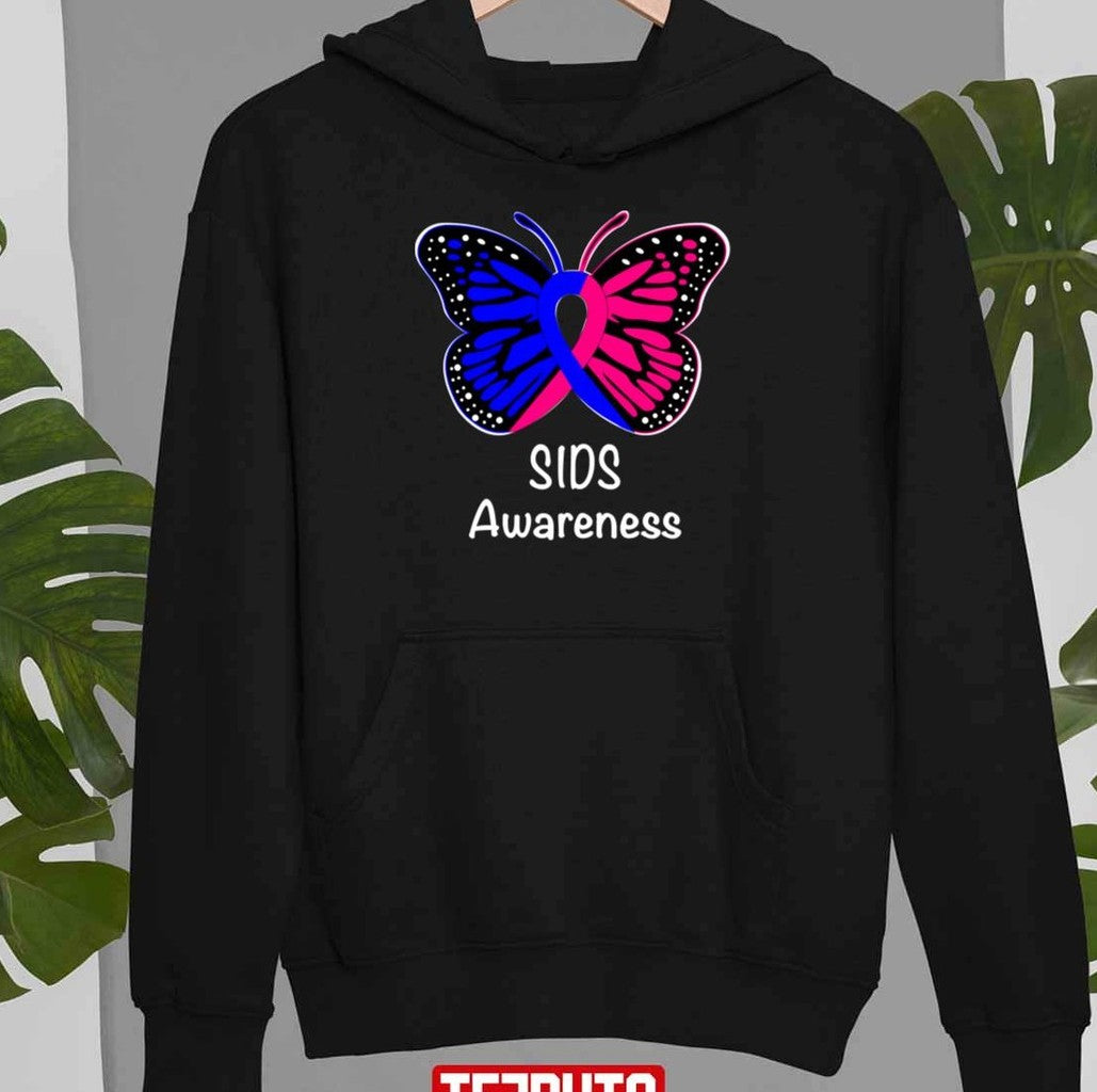Sids Awareness Warrior Support Sudden Infant Death Syndrome Butterly Unisex T-Shirt