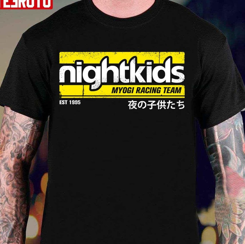 Nightkids Tee White Initial D Unisex T-Shirt