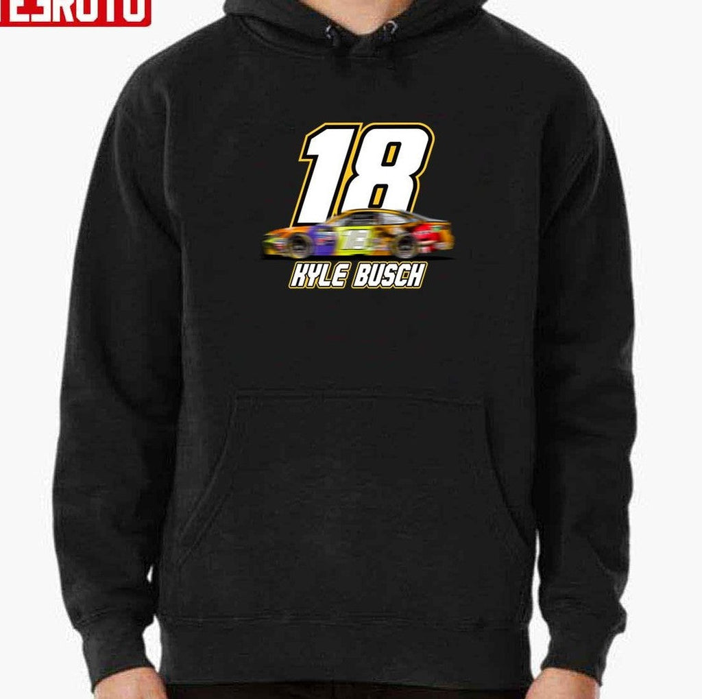 Racing Car Kyle Busch 18 Gift For Fans Design Unisex T-shirt