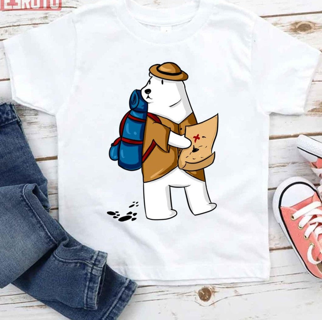 Polar Bear Goes Camping Hiking Unisex T-Shirt