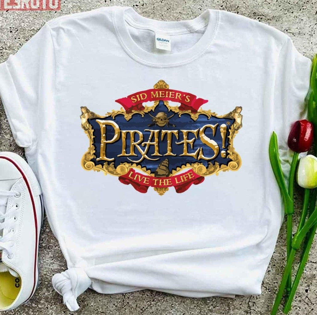Sid Meier's Pirates Logo Pirates Of The Caribbean Unisex T-Shirt