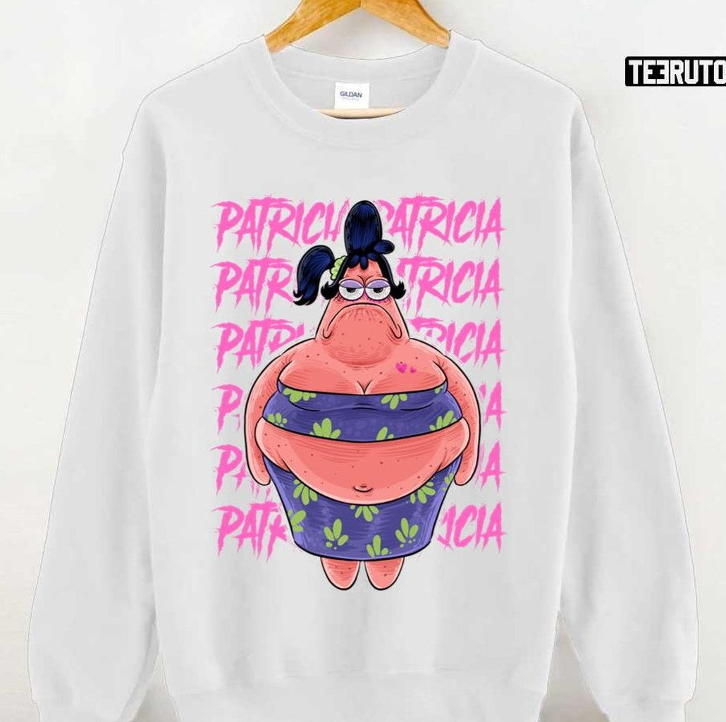 Patricia Spongebob Patrick Funny Art Unisex T-Shirt