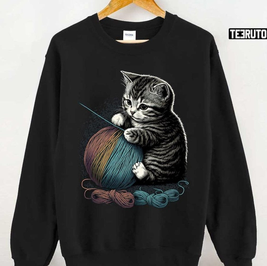 Prakarya Kucing Cute Cat Vintage Unisex T-shirt
