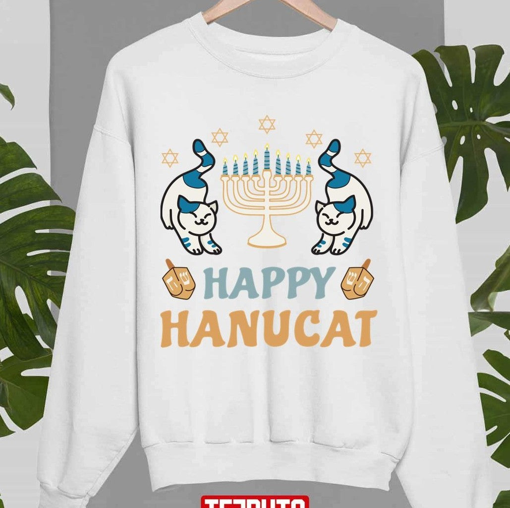 The Cats Happy Hanucat Hanukkah Unisex Sweatshirt