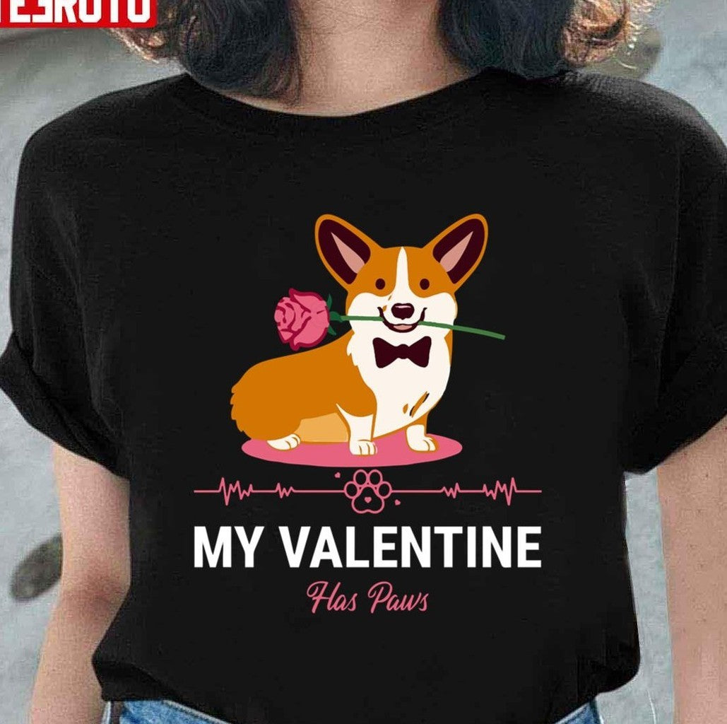 My Valentine Has 4 Paws My Corgi Dog Unisex Sweatshirt