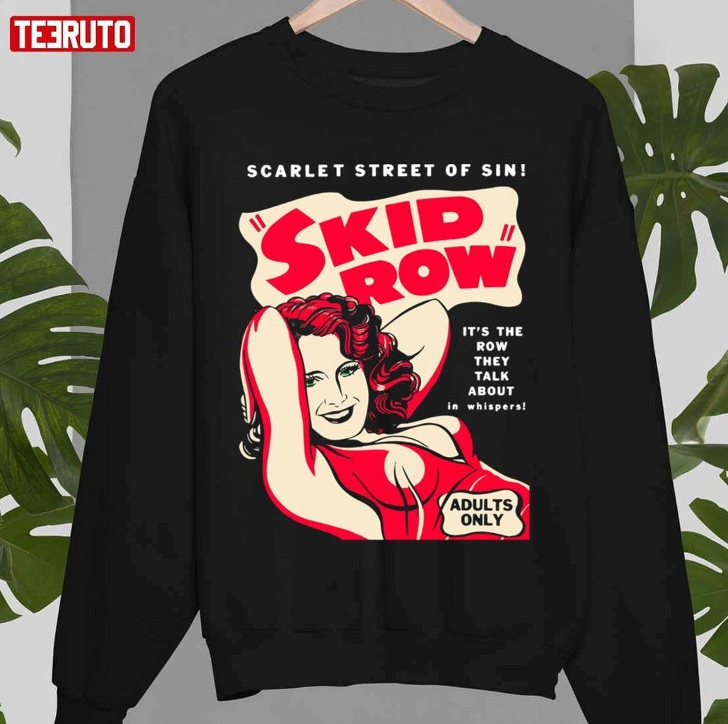 Scarlet Street Of Sin Skid Row Rock Band Art Gift Unisex T-Shirt