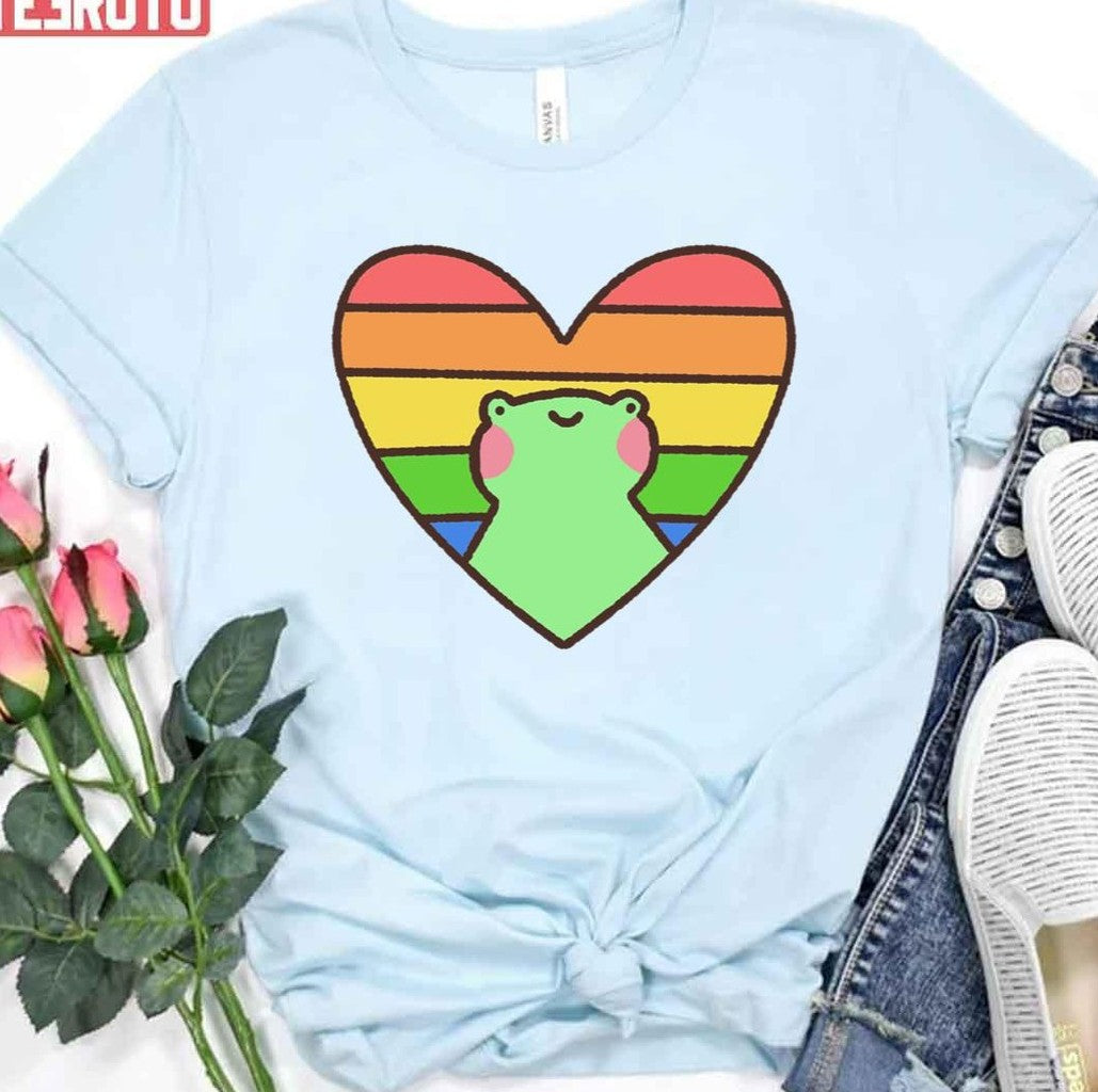Pride Froggie Heart Lgbtq Pride Month Unisex T-Shirt