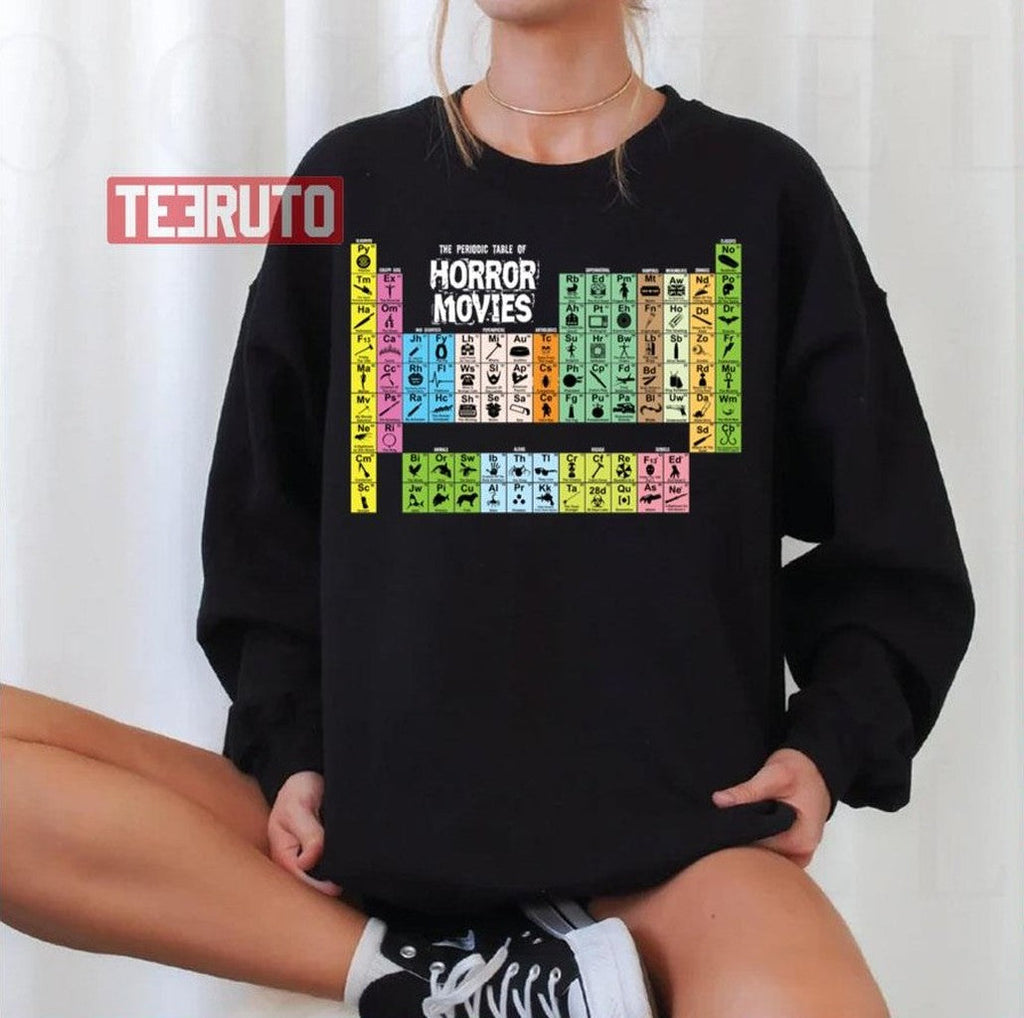 Periodic Table Of Horror Movies Unisex T-Shirt