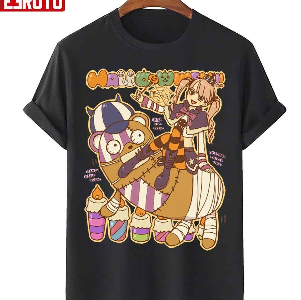 Anime Girl Teddy Bear Halloween Unisex T-Shirt