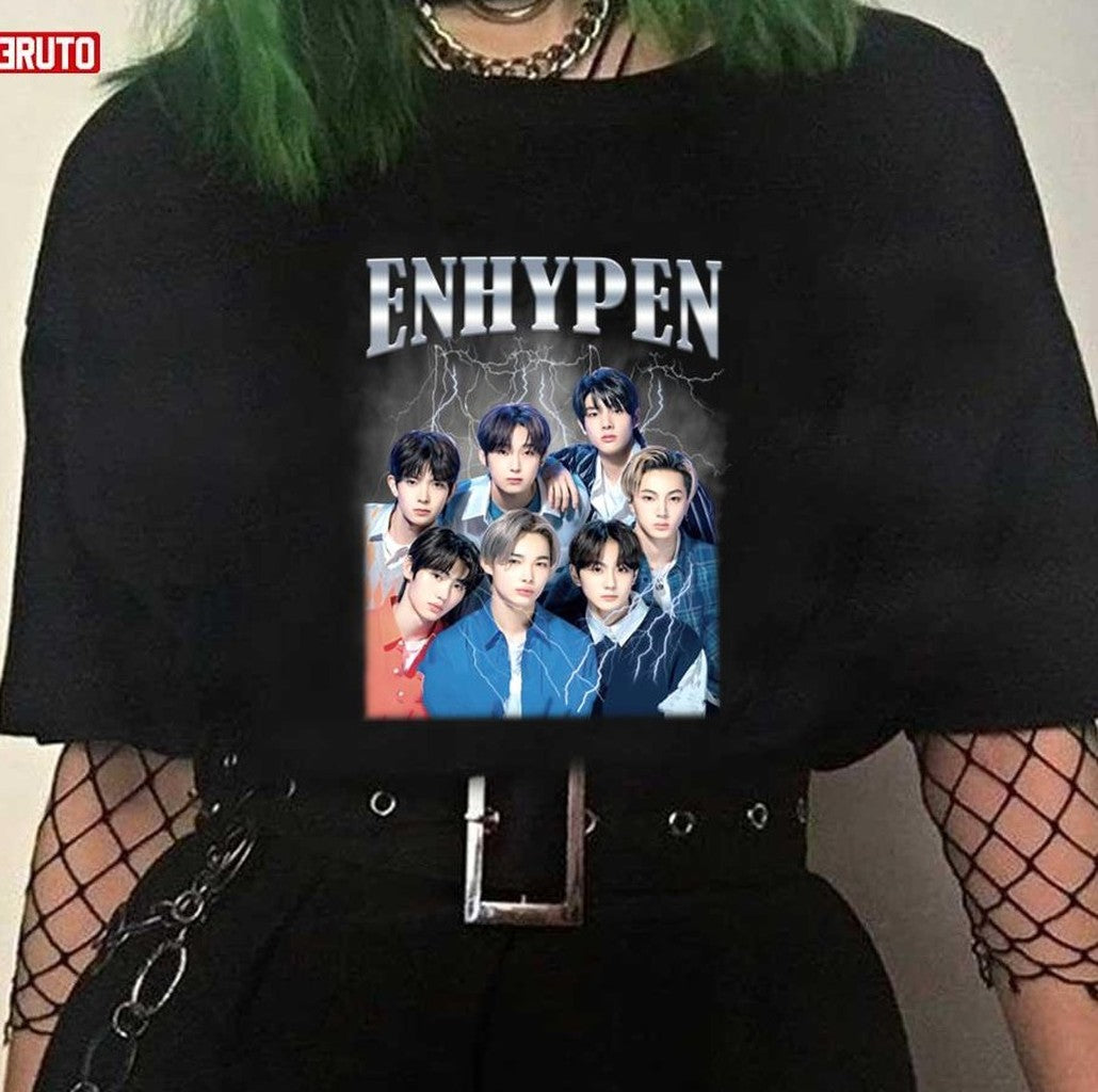 Retro Vintage Boys Band Kpop Enhypen Unisex T-Shirt