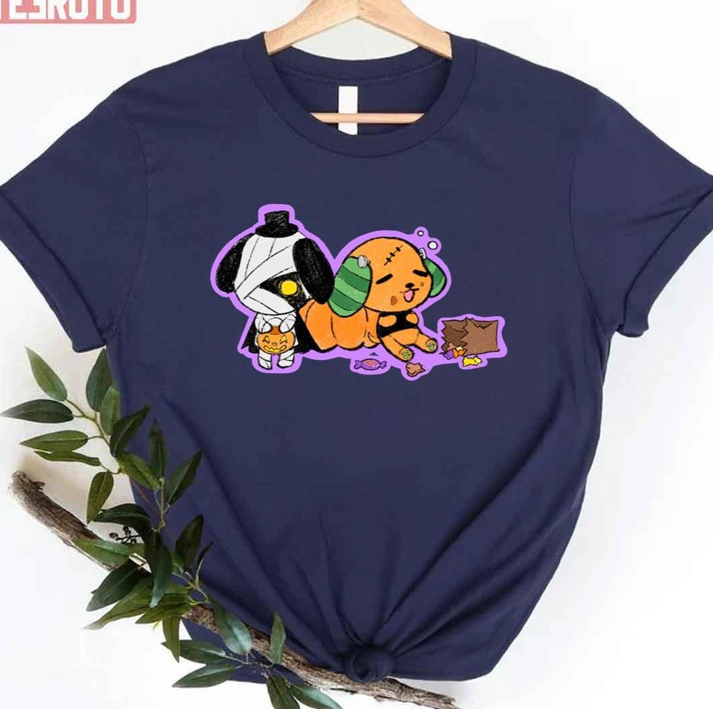 Biskit And Lucky Have A Happy Halloween Animal Crossing Unisex T-shirt