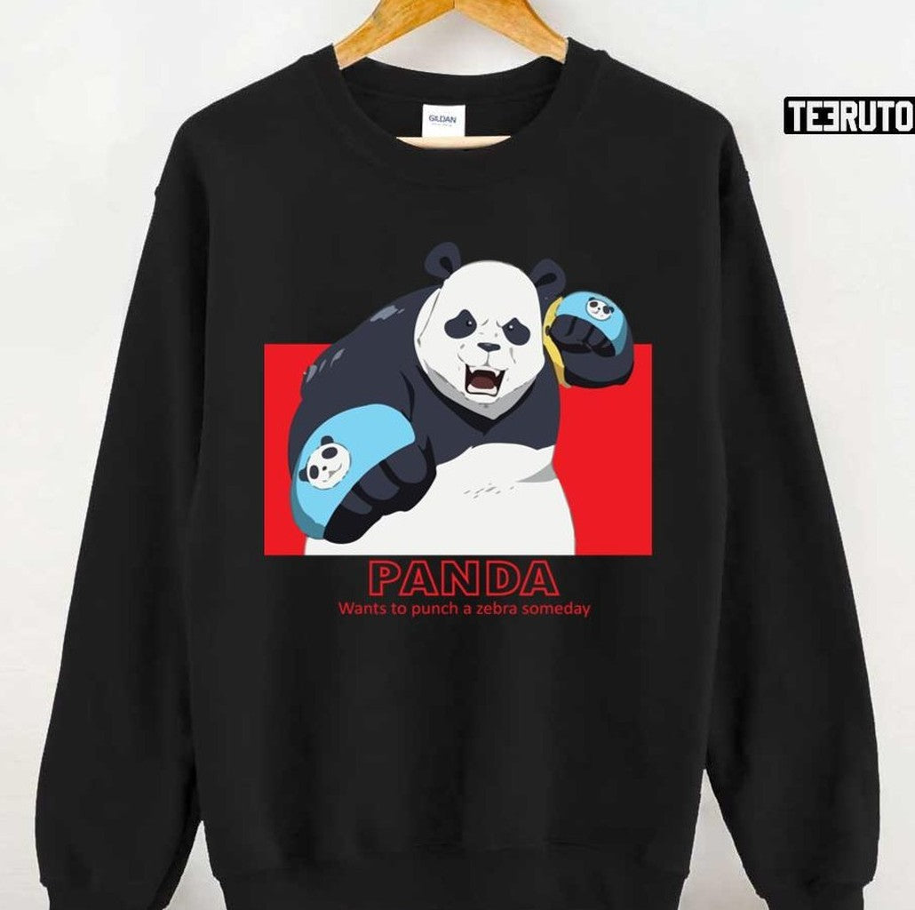 Panda Wants To Punch A Zebra Someday Jujutsu Kaisen Unisex T-Shirt