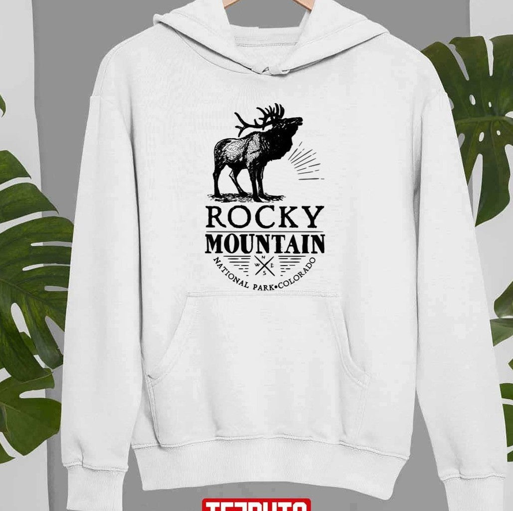 Rocky Mountain National Park Colorado Elk Outdoors Nature Climbing Hiking Unisex Hoodie