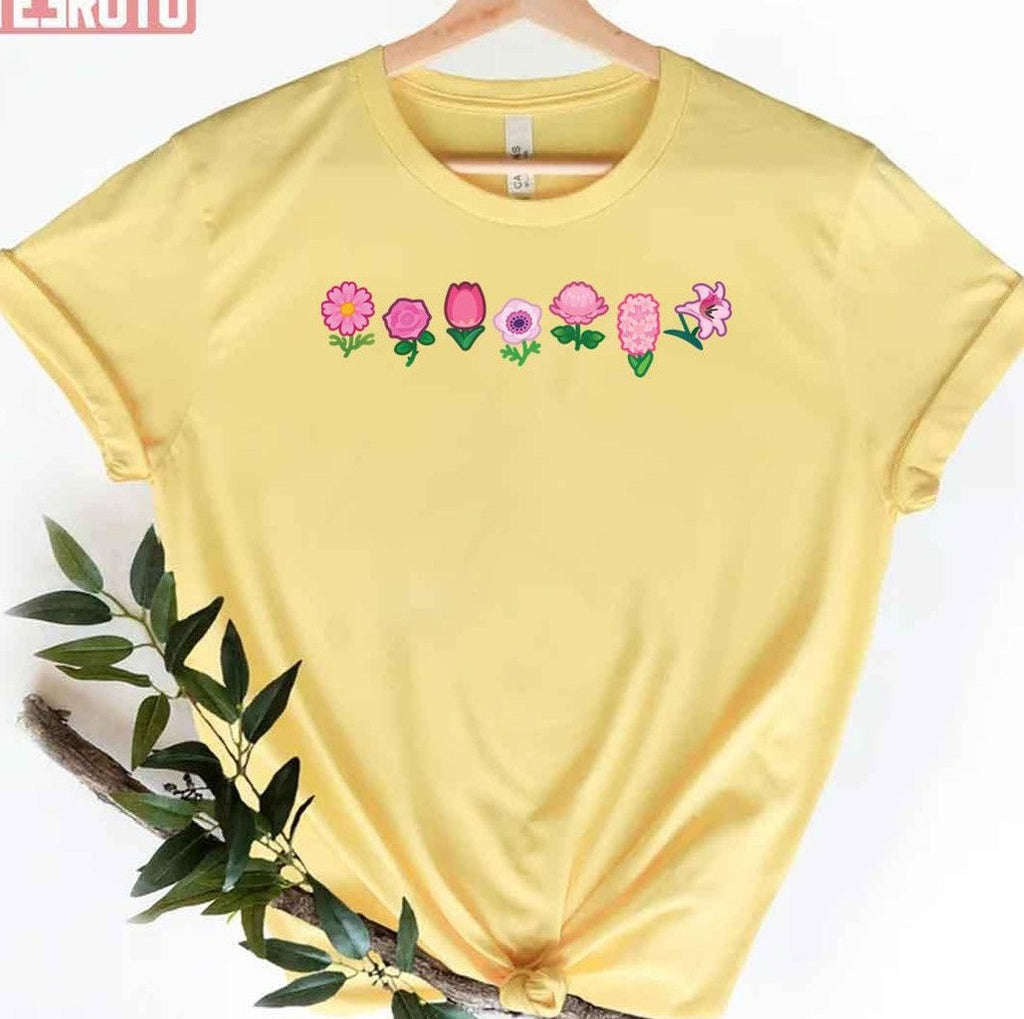Pink Flower Power Animal Crossing Unisex T-Shirt