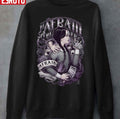 Be Afraid Wednesday Addams Family Vintage Fanart Unisex Sweatshirt