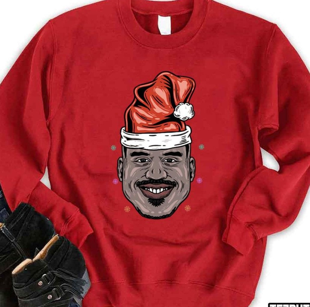 Santa Shaq Basketball Christmas Pattern Unisex T-Shirt