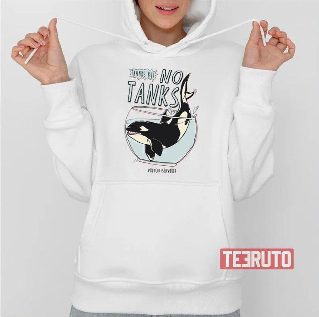 Seaworld No Tanks Orcas Unisex Hoodie