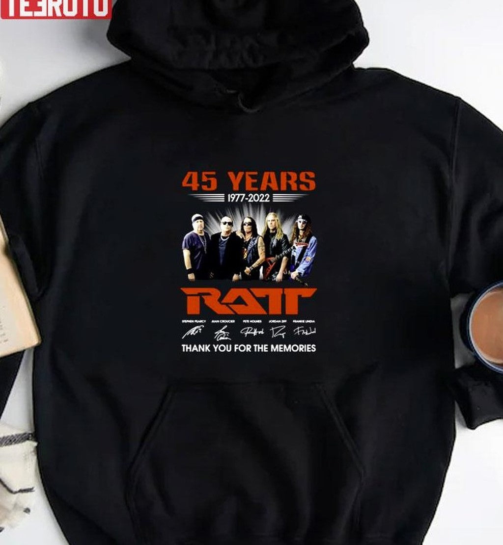 45 Years 19772022 Ratt Signatures Thank You For The Memories Unisex T-Shirt