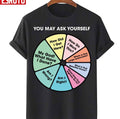 80's Music Retro Lyrics - You May Ask Yourself Pie Chart Unisex T-Shirt