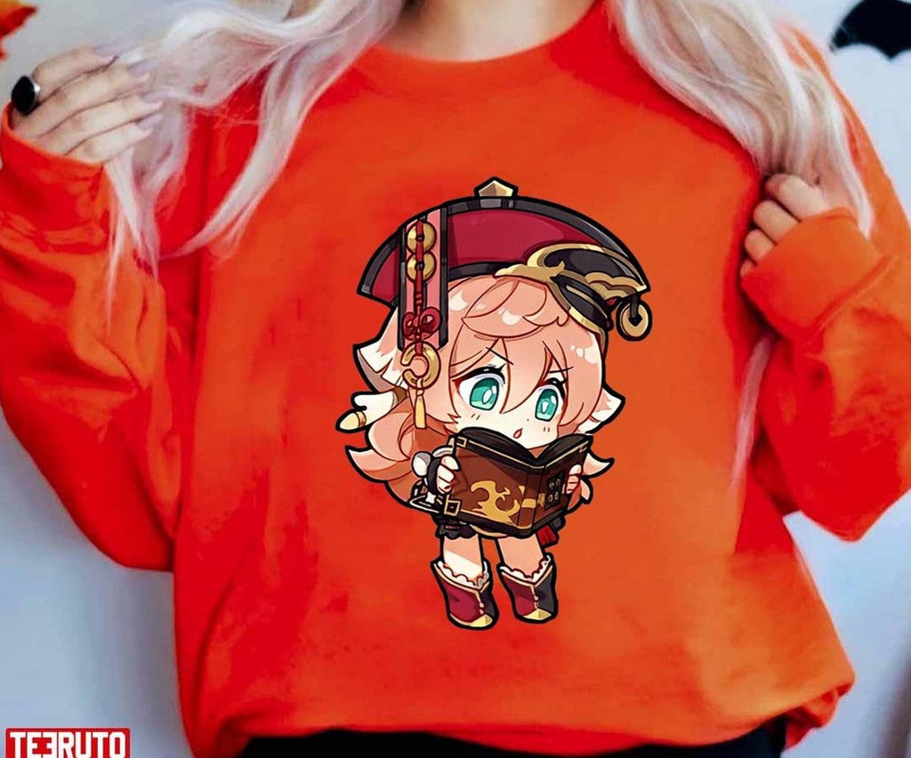 Reading Chibi Yanfei Genshin Impact Unisex T-Shirt