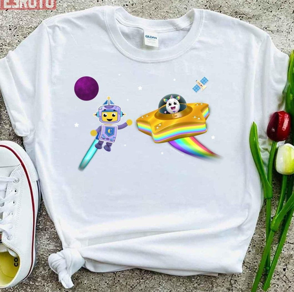 Robot Space Adventure Movie Charlie's Colorforms City Unisex T-Shirt