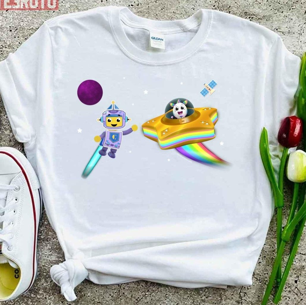Robot Space Adventure Movie Charlie's Colorforms City Unisex T-Shirt