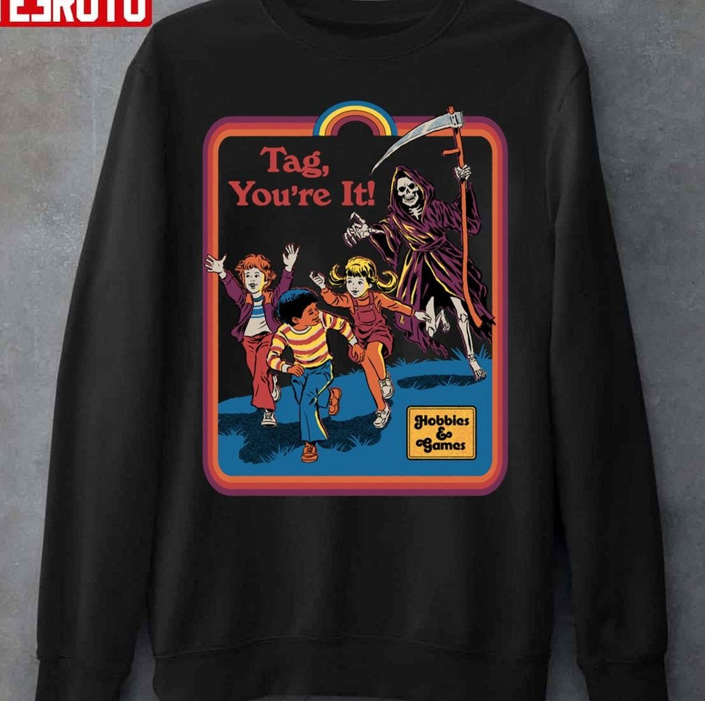 Tag You're It Halloween Art Unisex Sweatshirt