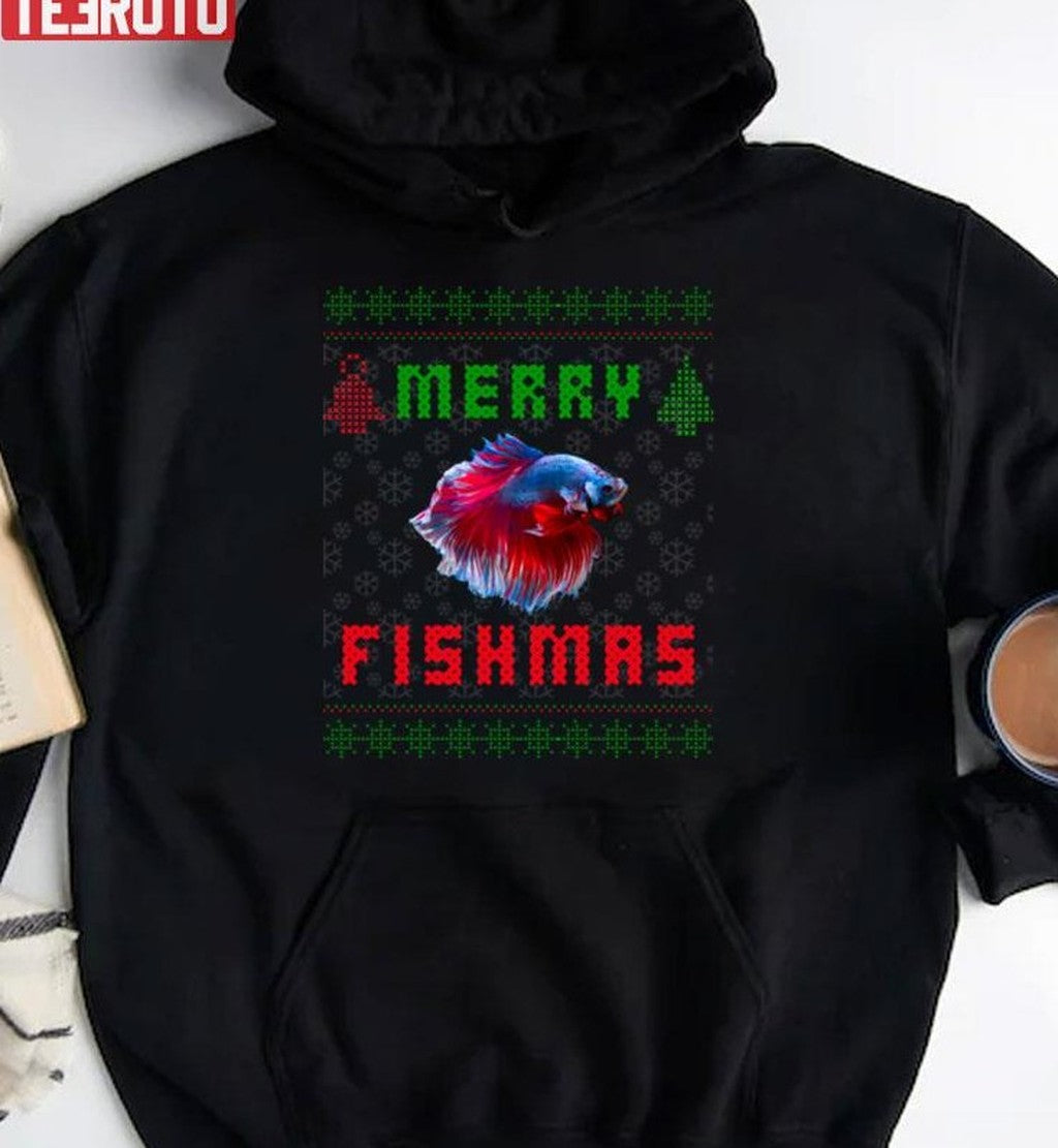 Betta Fish Siamese Fighting Fish Christmas Unisex Sweatshirt